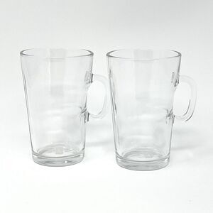 Nespresso View Collection Atelier Design Glass Coffee Tea Mug 5" Set Of 2